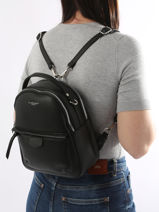 Rugzak Miniprix Zwart grained F3606-vue-porte